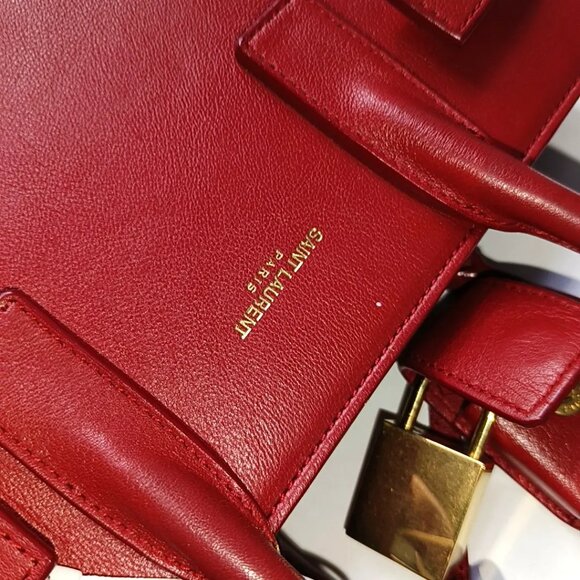 Saint Laurent Small Sac de Jour Blue Leather Tote - Picture 8 of 15